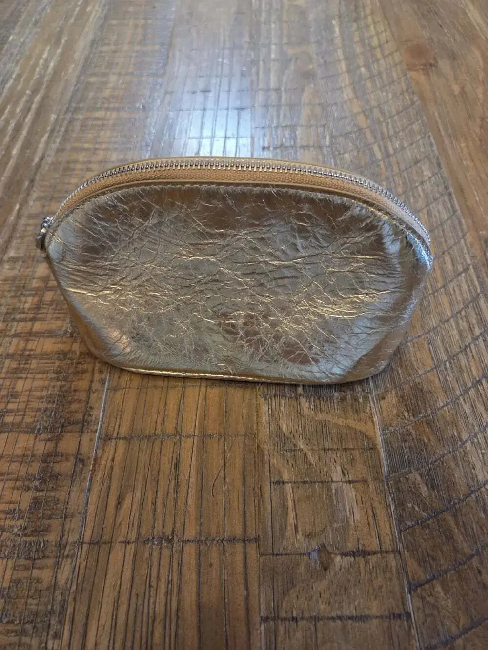 Madewell Gold Makeup Pouch